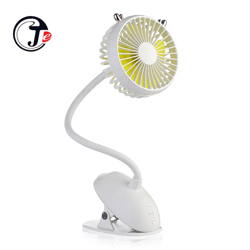 

2000 mAh Battery Fan Clip Table Desk USB Fans Portable 360 Degree Quiet Third Gear Speed Fans Cooling for Stroller Office Home