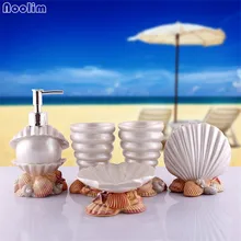 NOOLIM 5 шт./компл. смолы творческий оболочки наборы для ванной комнаты Аксессуары для ванной комнаты Набор Вымойте Полоскание костюм Ванная комната продукты