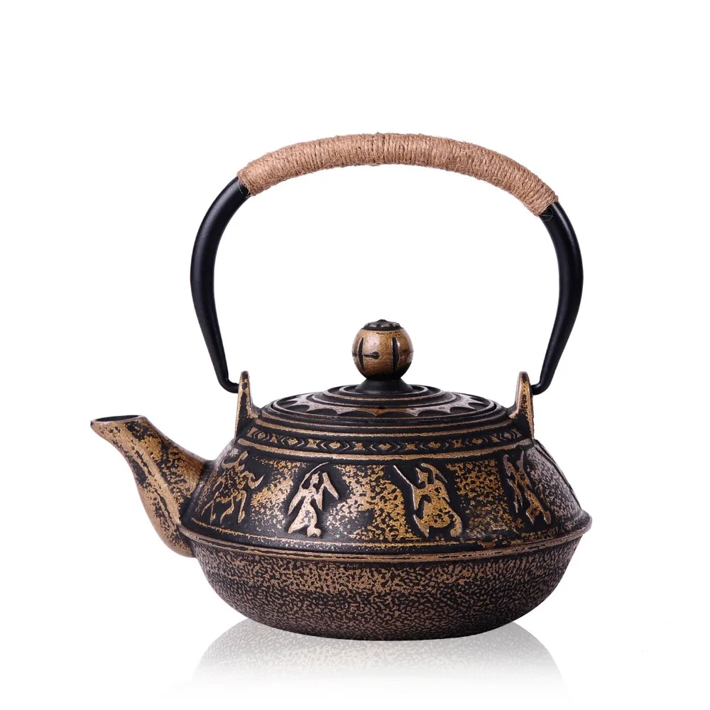 

Authentic Japanese Cast Iron Teapot Tea Pot Set Tetsubin Kettle 900ml Drinkware Tools Kung Fu Infusers Stainless Steel Strainer