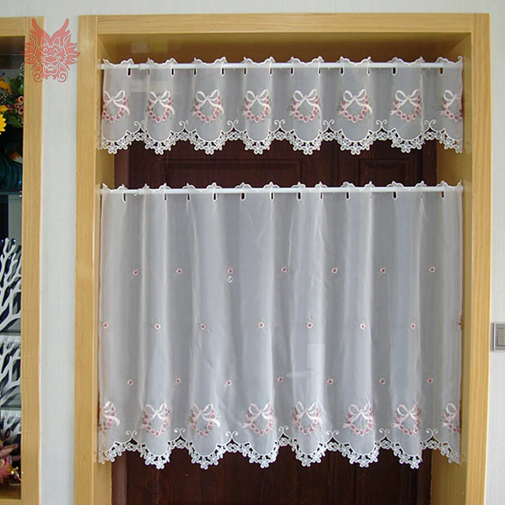 Pastoral floral bordado media cortina ventana cortina de tul para café cocina cortina pastoral SP4903 envío gratis Pastoral floral bordado media cortina ventana cortina de tul para café cocina cortina pastoral SP4903 envío gratis