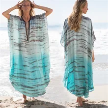 Tunics For The Beach Pareo Mesh Cover Up Swimsuit Women Women’s Swimsuits Dress On Woman New Chiffon Robes Shading Printed Lace