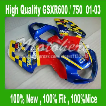 

GSXR600 2001 2002 2003 GSXR750 K1 Fairing Set for Suzuki Blue Red F2255 GSXR600/750 2001 2002 2003 01 03 GSXR750 02 K1 01 02