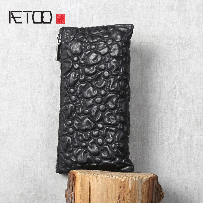 

AETOO Leather handmade wallet sheep leather wallet Leather card bag