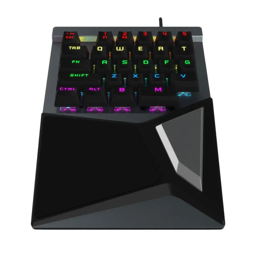 

Metal Panel Tri-Color Backlight Keyboard Green Axis Wired Mechanical Keyboard for PLAYERUNKNOWN'S BATTLEGROUNDS Mobile Games