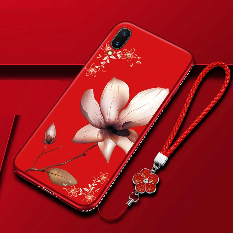 

Diamond Bumper Jasmine Lily Flower Case Cover For iPhone XS Max XR X 8 7 6 6S Plus Samsung Galaxy Note 9 S9/8 A6/8 Plus J4/6/8