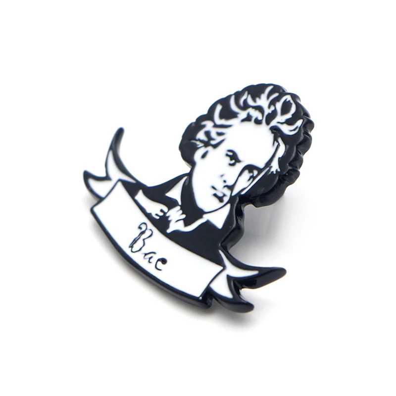 L3640 Ludwig Van Beethoven художественная эмалированная булавка броши мультфильм креативная металлическая брошь булавки Джинсовая Шляпа значок воротник ювелирные изделия 1 шт