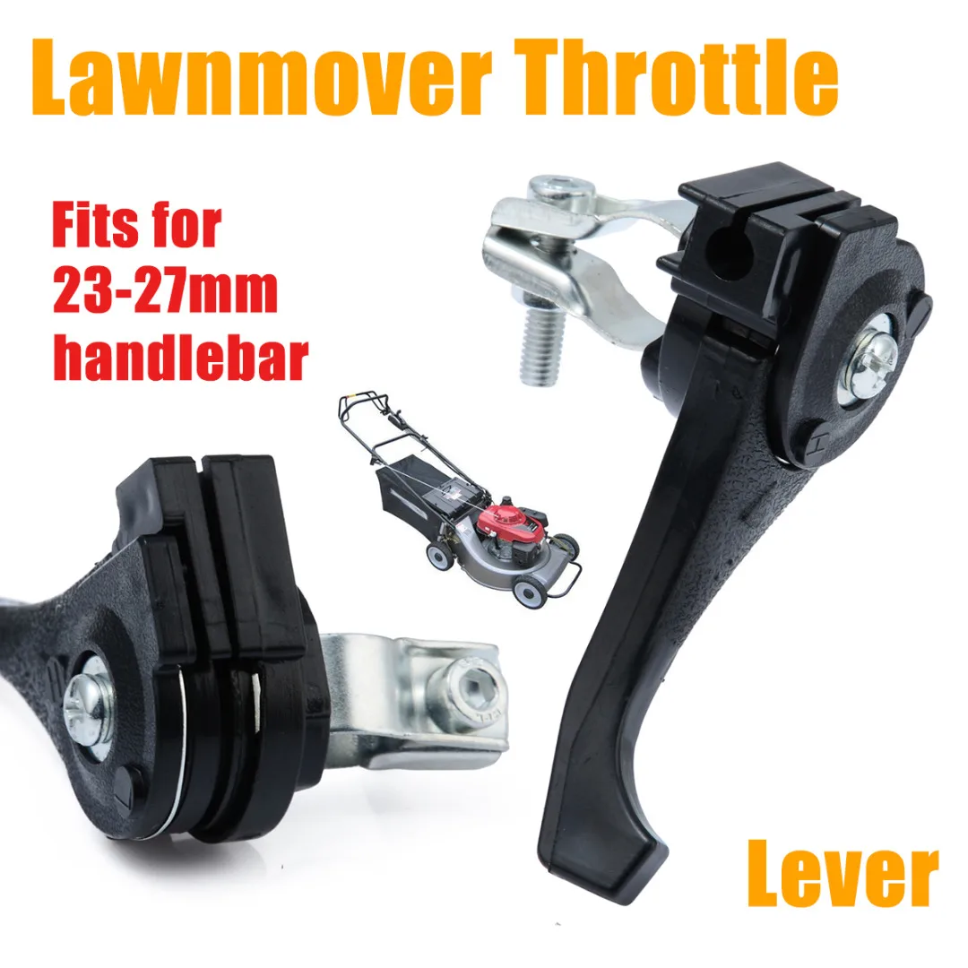 Black Universal Lawnmover Throttle Lever For 23mm - 27mm Lawn Mower Handlebar Garden Tool Part
