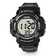 Модные мужские часы, светодиодный, водонепроницаемые, цифровые, кварцевые, военные, Роскошные, спортивные, с датой, мужские часы,, люксовый бренд, мужские часы