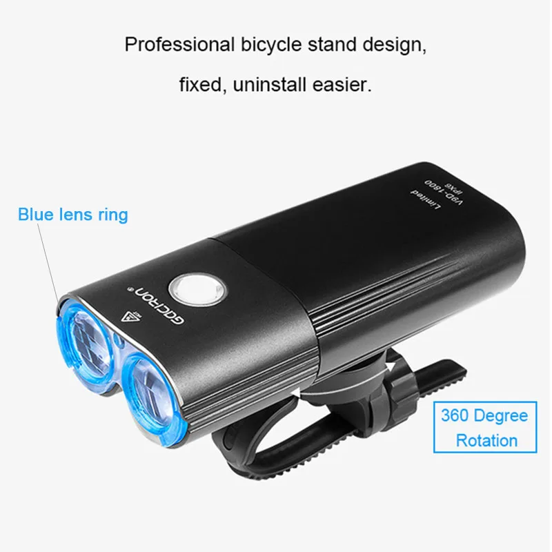 Excellent 1800 Lumen Bike lights Set 6 Mode XML-2 LED Bicycle Light Mobile Power Bank USB Charging Waterproof Torch MTB Cycling Headlight 4