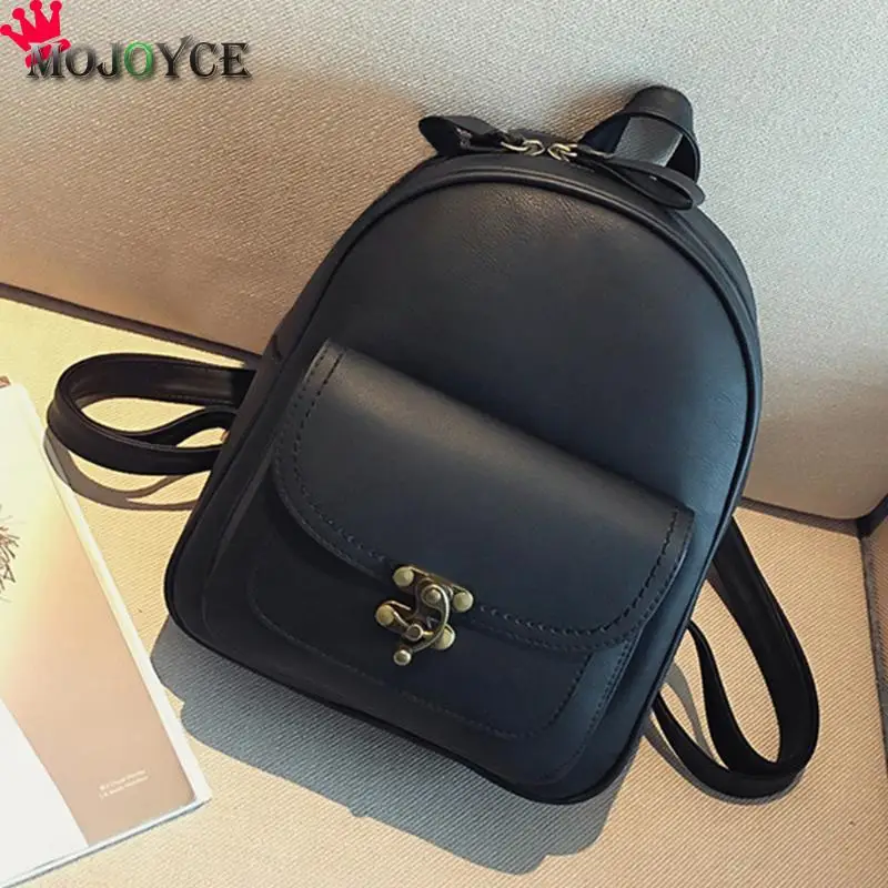 Vintage mujer mochilas PU cuero hombro bolso ocasional Simple escuela Bookbag mujer sólido Mochila niñas Retro Simple Mochila Vintage mujer mochilas PU cuero hombro bolso ocasional Simple escuela Bookbag mujer sólido Mochila niñas Retro Simple Mochila
