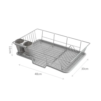 

Kitchen Shelf Dish Rack Bowl Organizer Tool Spoon Plate Storage Frame Drain Basin Shelf