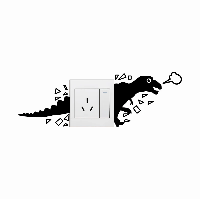 Patrón de dibujos animados dinosaurios Interruptor de luz eléctrica Envolvente Impreso Pegatina De Vinilo Patrón de dibujos animados dinosaurios Interruptor de luz eléctrica Envolvente Impreso Pegatina De Vinilo