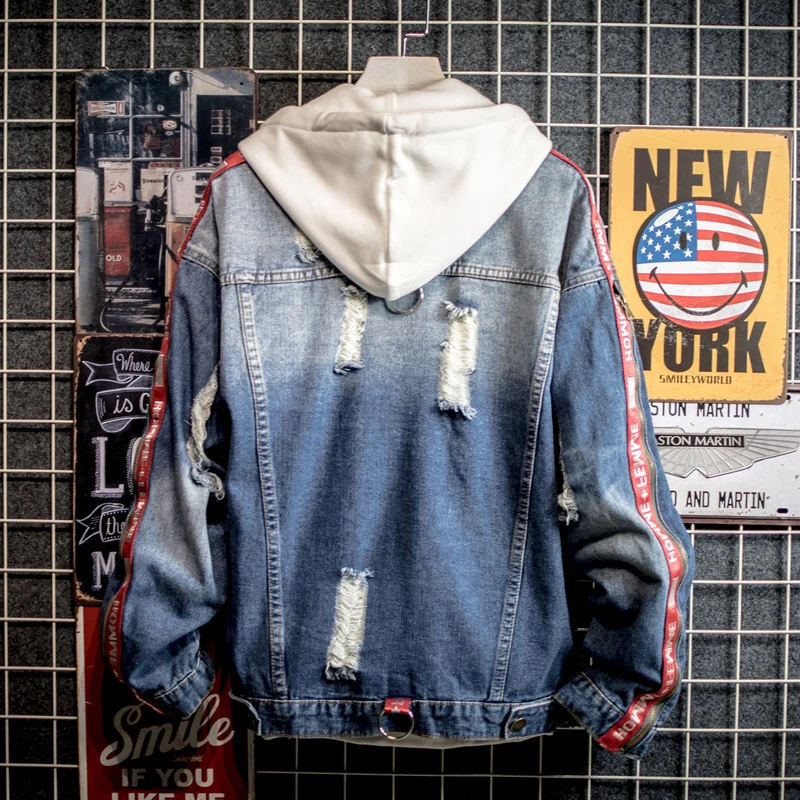 DIMUSI Mens Denim Jacket Trendy Fashion Ripped Denim Jacket Mens Hip Hop Streetwear Jeans Jackets Male Cowboy Coats 3XL,YA736 DIMUSI Mens Denim Jacket Trendy Fashion Ripped Denim Jacket Mens Hip Hop Streetwear Jeans Jackets Male Cowboy Coats 3XL,YA736