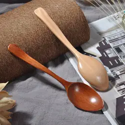 Высококачественная практичная бамбуковая деревянная ложка детская безопасная ложка кухня, кухонная утварь инструменты суп чайная ложка