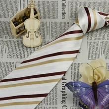 Классические мужские белые полосатые галстуки Шелковый Свадебный галстук для жениха Вечерние галстук на шею тканый галстук, жаккардовый BP05