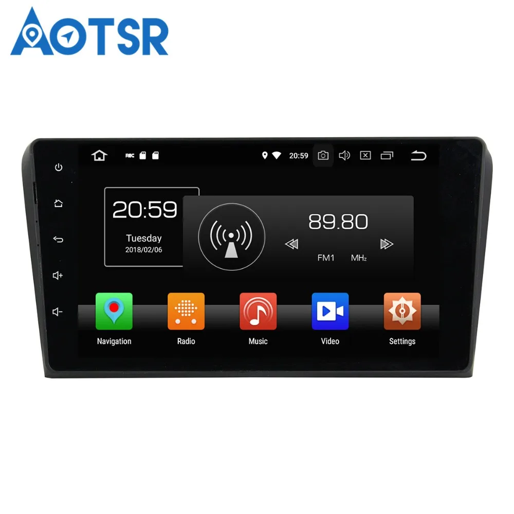 Cheap Aotsr Android 8.0 7.1 GPS navigation Car DVD Player For Mazda 3 2010-2012 multimedia radio recorder 2 DIN 4GB+32GB 2GB+16GB 1
