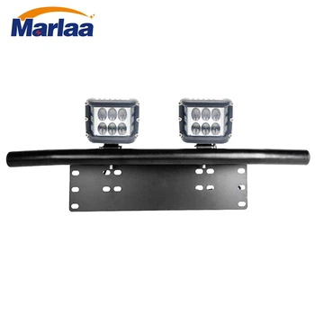 

Universal Front License Plate Mounting Braket with Pair 3" Led Cubes Led Pods Work Light bar for Jeep Truck SUV and More