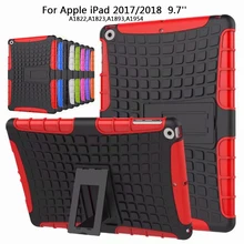 Tablet Case For iPad 9.7'' A1822 A1823 Shockproof Anti-fall Stand Tire pattern Back Cover For Apple iPad Case 9.7 inch