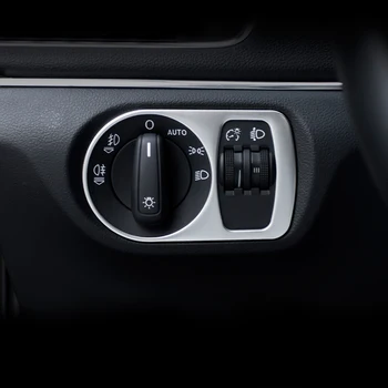 

Steel Head Light Lamp Switch Button Panel Trim Cover Decorator For Audi Q3 15-17