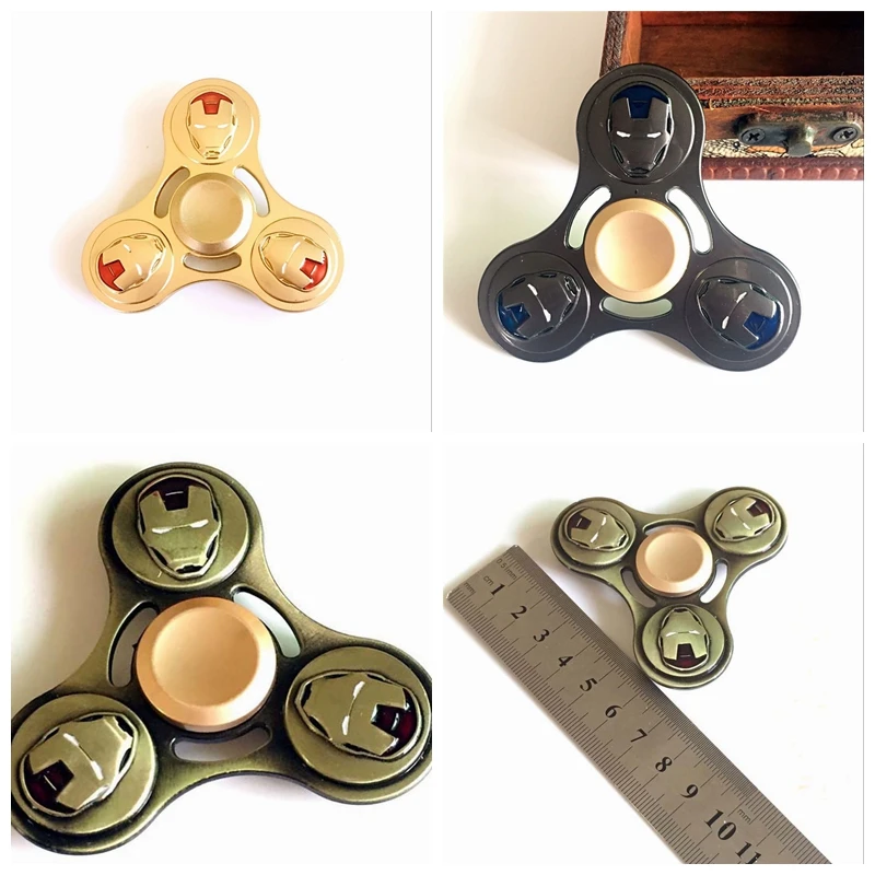 

The Avengers Iron Man Hand Spinner toy Finger Spiner Metal Fidget EDC TOY (OPP Package)