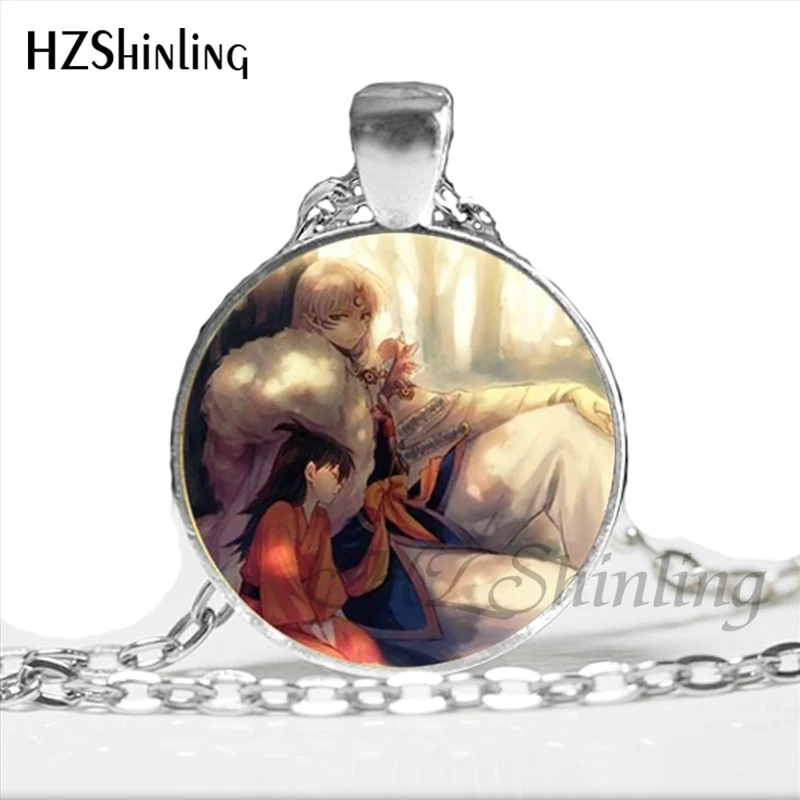 2 NS-00792 Inuyasha и Кагоме Цепочки и ожерелья с Стекло стимпанк ювелирные изделия для Для женщин Косплэй утверждающий кулон Цепочки и ожерелья s HZ1 - Окраска металла: 2