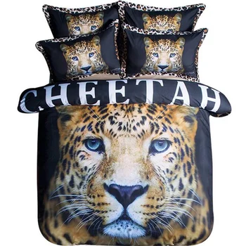 

Animal Printed Cheetah Leopard Bedding Set Twin Queen King Size Duvet Cover Pillowcase Bedsheets Single Double Bed Home Textiles