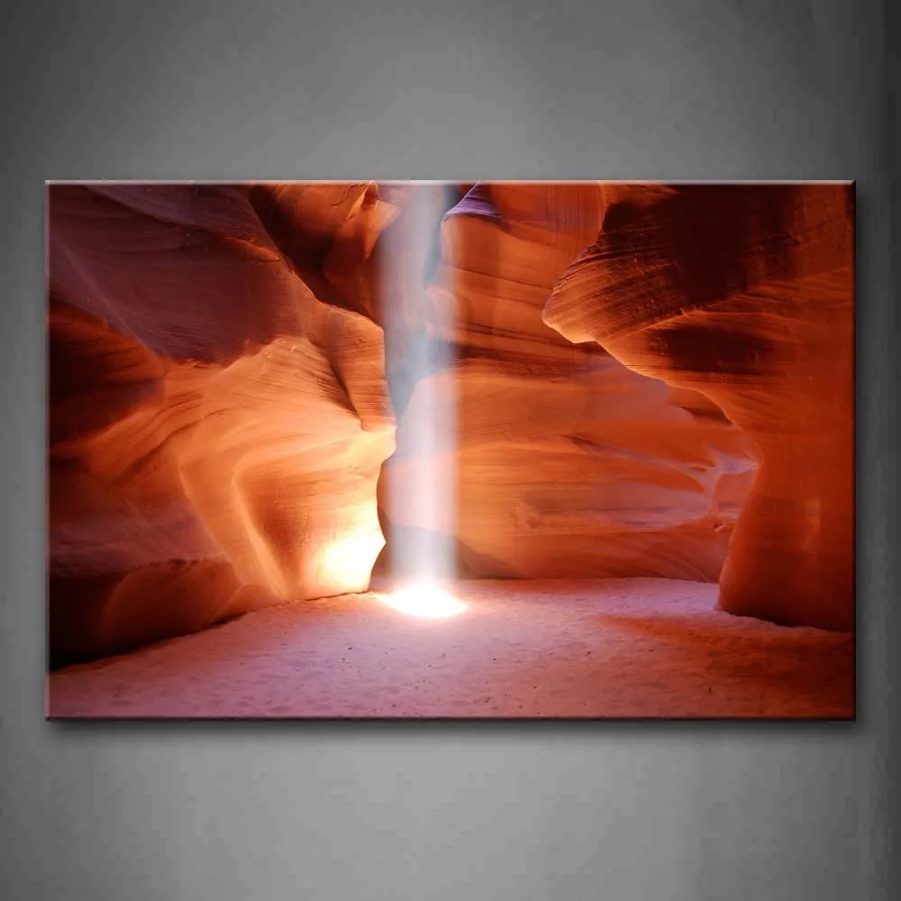 

Framed Wall Art Pictures Light Antelope Canyon Canvas Print Landscape Modern Posters With Wooden Frames For Living Room