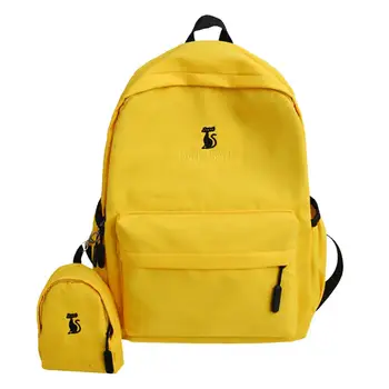 

Fashion Women Backpack Travel Bag Knapsack Casual Shoulder Bags For Women 2pcs/set Cute Cat Print Teenage Girls School Bagpack