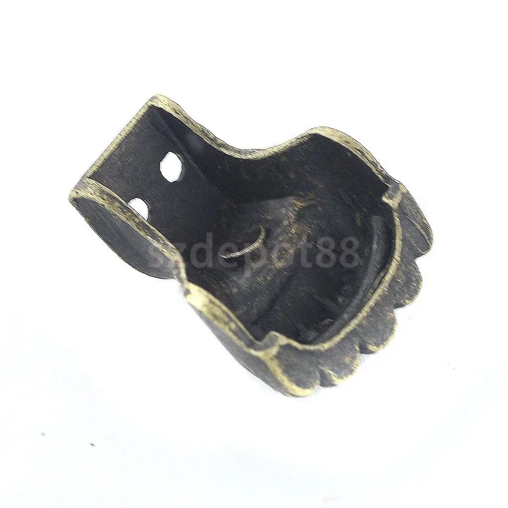 Set of 4 Box Feet Furniture Corner Foot Decoration Protector Antique Bronze Set of 4 Box Feet Furniture Corner Foot Decoration Protector Antique Bronze