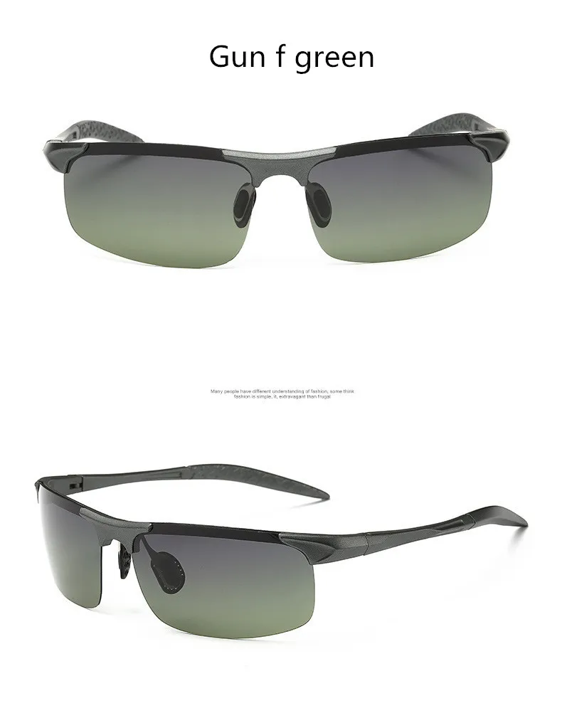 Мужские поляризованные солнцезащитные очки с алюминиево-магниевой оправой, солнцезащитные очки для вождения автомобиля UV400, поляризационные очки, стильные очки zonnebril