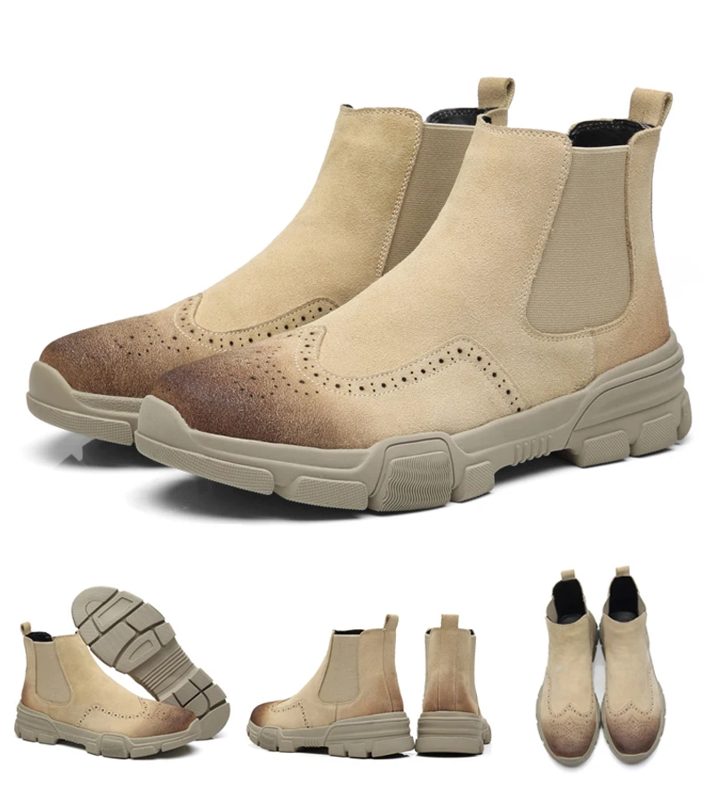 Men's Ankle Boots' Desert Casual Military Boots Men Tactical Boots Army Slip-on Fashion Chelsea Winter Boots' Men Big Size 11 46 (14)