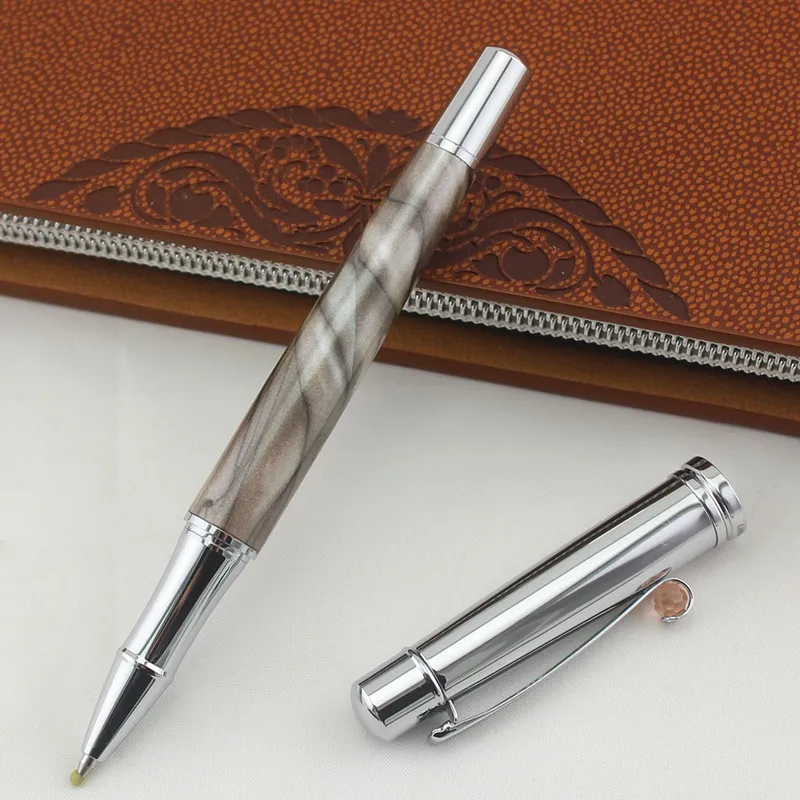 Классический роллер черная ручка пополнения алмаз серебряный клип бизнес Office для дома или Подарочная шариковая ручка канцелярские