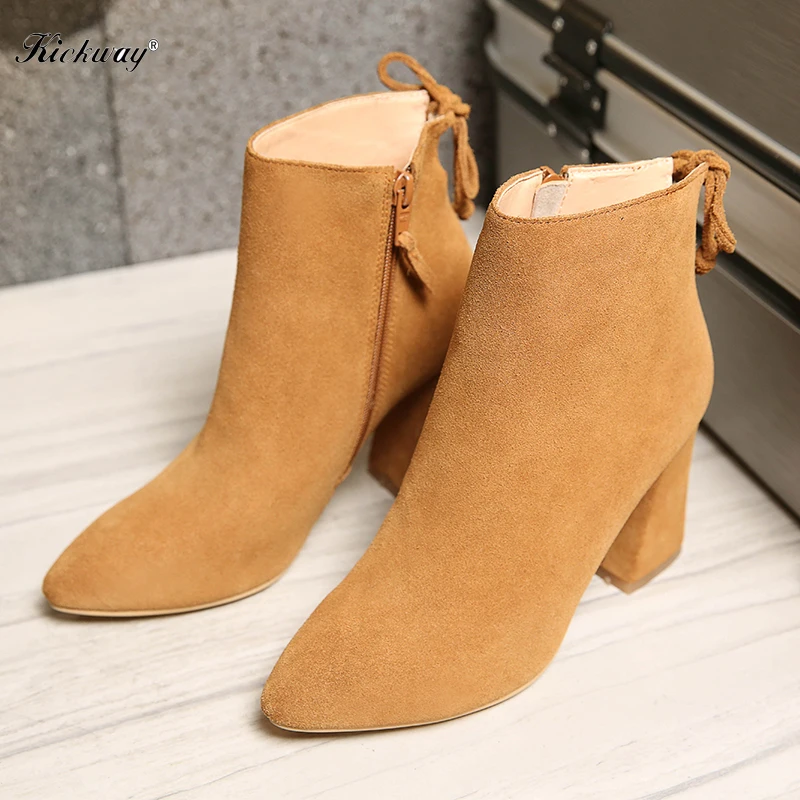 

Women ankle boots high heels 2016 Autumn new Hot retro luxury women casual high heels martin boots Plus size 34-43 168