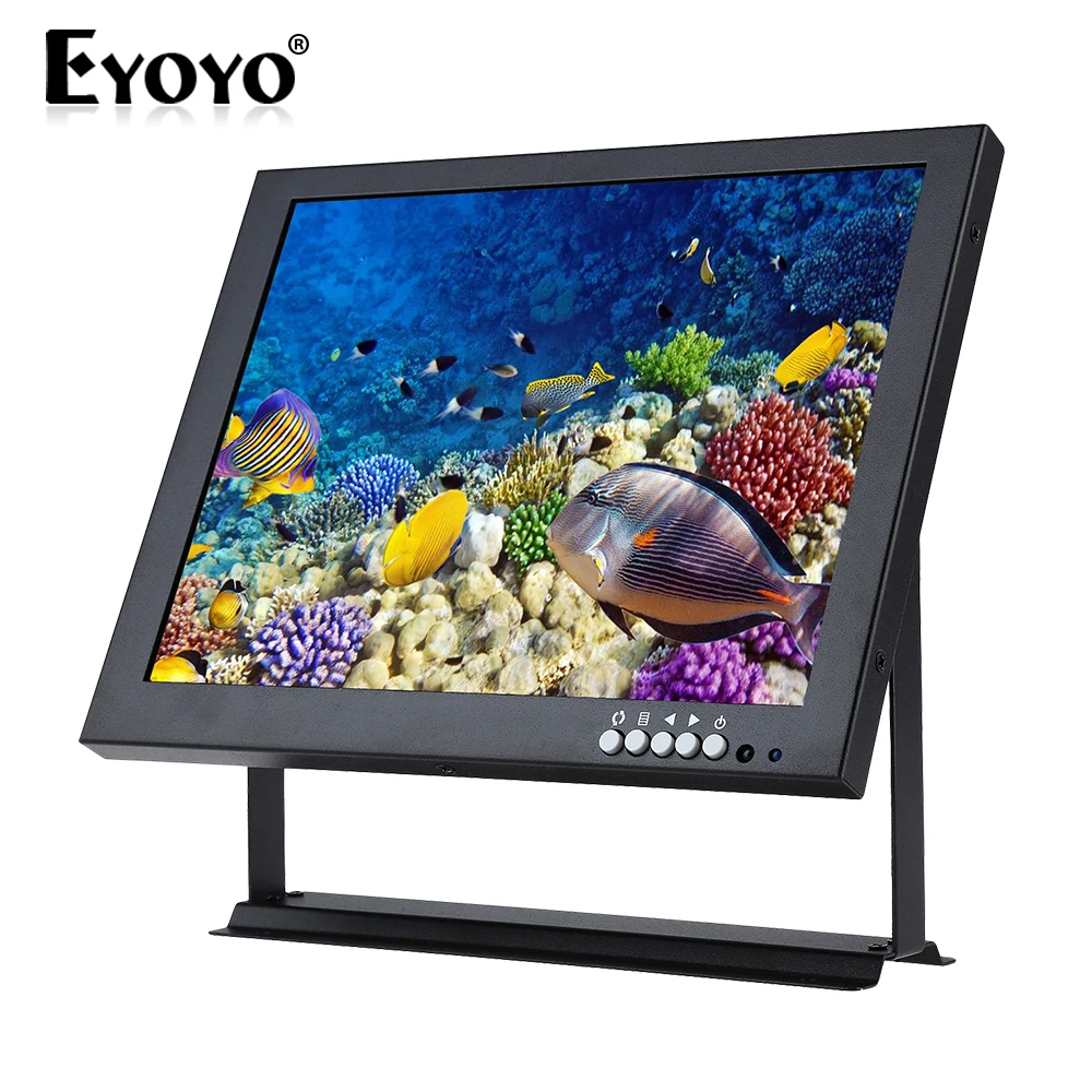 

EYOYO 10" inch IPS LCD Monitor Screen 4:3 1024*768 HDMl BNC VGA Video Audio for CCTV DVR DVD Security Camera Built-In Speakers