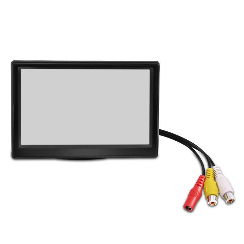 YuanTing 5 дюймов TFT lcd Автомобильный цветной монитор дисплей экран заднего вида 12-24 В для парковки резервная камера с 2 дополнительными кронштейнами