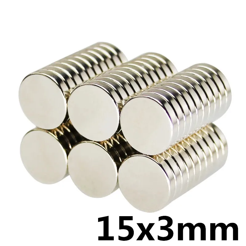 

10pcs 15x3 mm N35 Super Strong Powerful Small Round Rare Earth Neodymium Magnets 15x3 mm