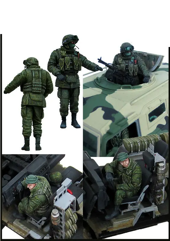 

[tuskmodel] 1 35 scale resin model kit JMP - 2 Tiger Modern Russian Soldiers