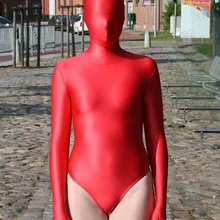 Дешево красный лайкра спандекс унисекс трико вечерние комбинезоны косплей костюм Zentai Catsuit