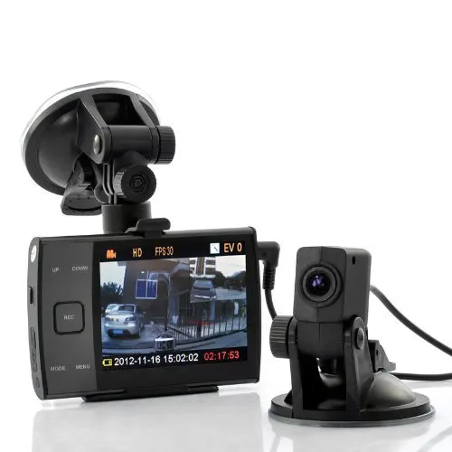 S3000L Car DVR Vehicle Recorder Black Box Dual Lens 3.5'' HD LCD Cycle