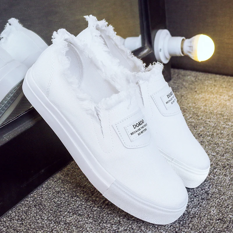 

2019 spring new lazy flat shoes students wild casual canvas shoes a pedal