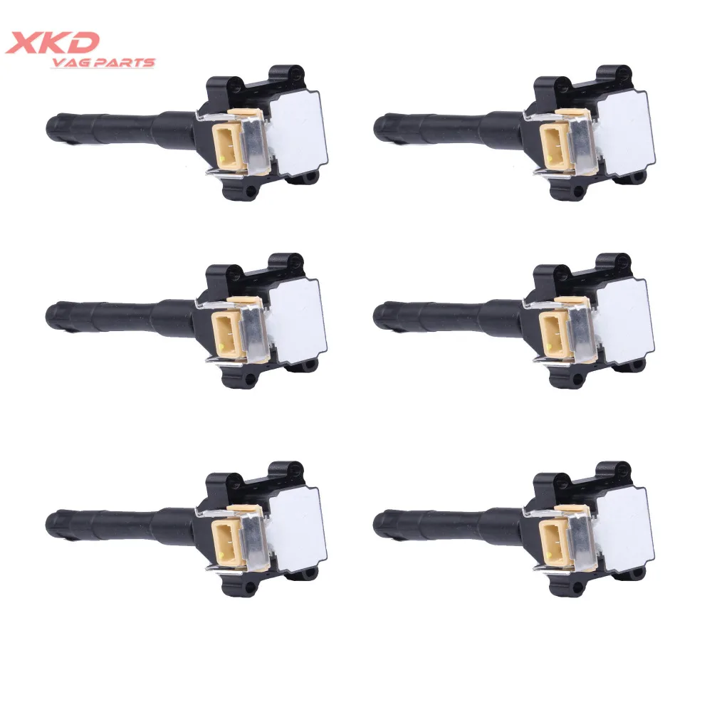 6Pcs Ignition Coil Set For BMW E30 E32 E34 E36 M3 S50 E38 M42 M50 M60