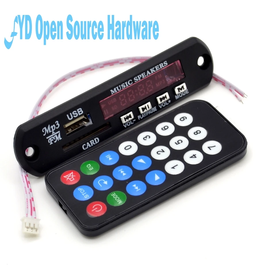 

1527 MP3 decoder board 12V lossless music WAV+WMA+MP3+FM ultra APE player TF reader