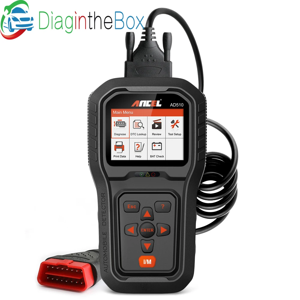 Ancel AD510 OBD2 Scanner Car Diagnostics OBD 2 Code Reader Scan Tool Full OBD2 Automotive Scanner For Engine Battery Voltage Ancel AD510 OBD2 Scanner Car Diagnostics OBD 2 Code Reader Scan Tool Full OBD2 Automotive Scanner For Engine Battery Voltage