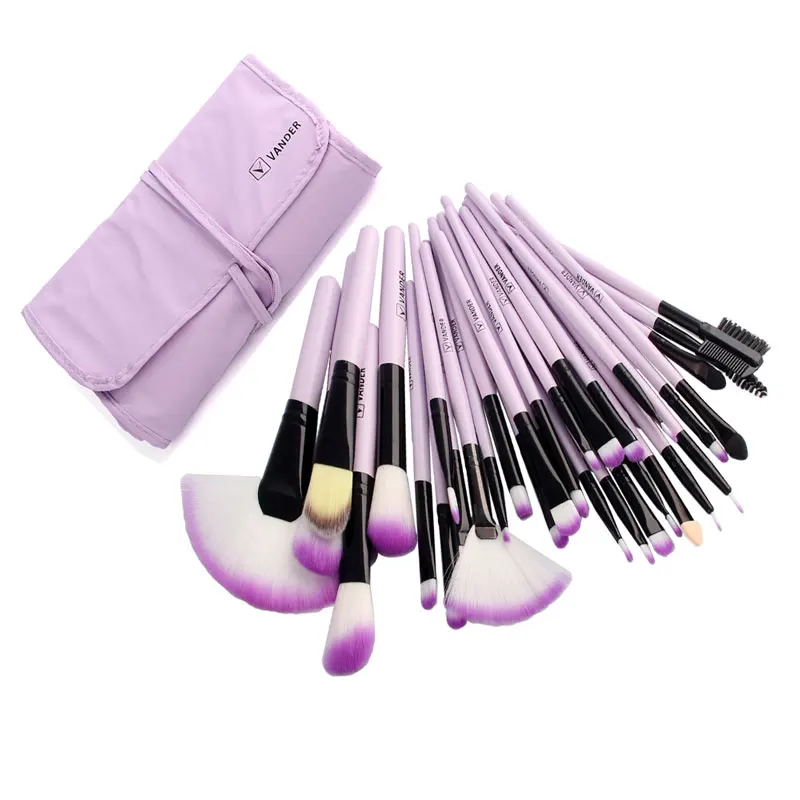 Vanderlife Professional Soft Purple 32pcs Makeup Brushes Set Beauty Cosmetic Real Make-up Tool for Eyeshadow Blush Blending (11)