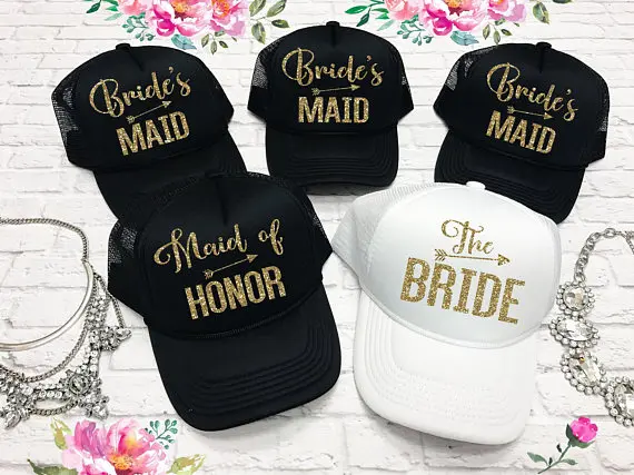 Персонализированные свадебные подружки невесты шляпки для Matron of honor сетчатый