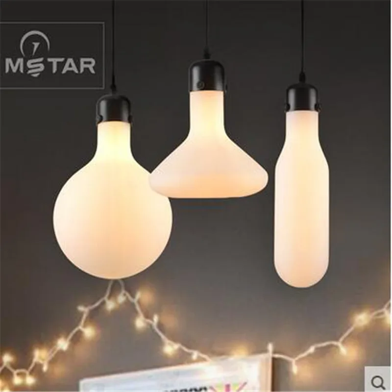 

Modern Europe Fashion Handmade Milk White Ledd E27 Pendant Light for Dining Room Restaurant 3 Styles 1507
