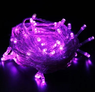 purple Водонепроницаемый 10 м 100 светодиодный 220V дома открытый праздник Рождество декоративные свадьбы Коллона освещения гирлянда фестиваль Вечерние - Цвет: purple