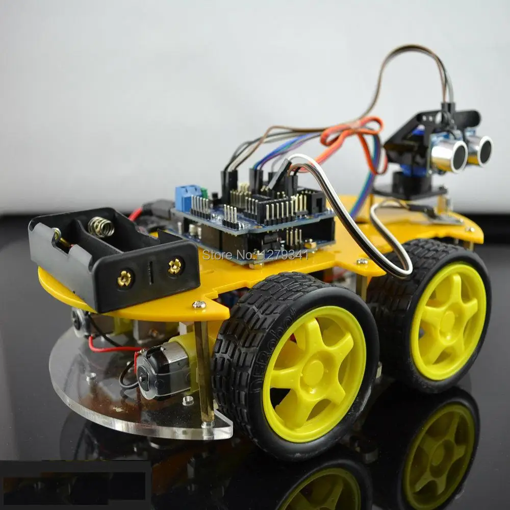 robotic car controlled over bluetooth with obstacle avoidance