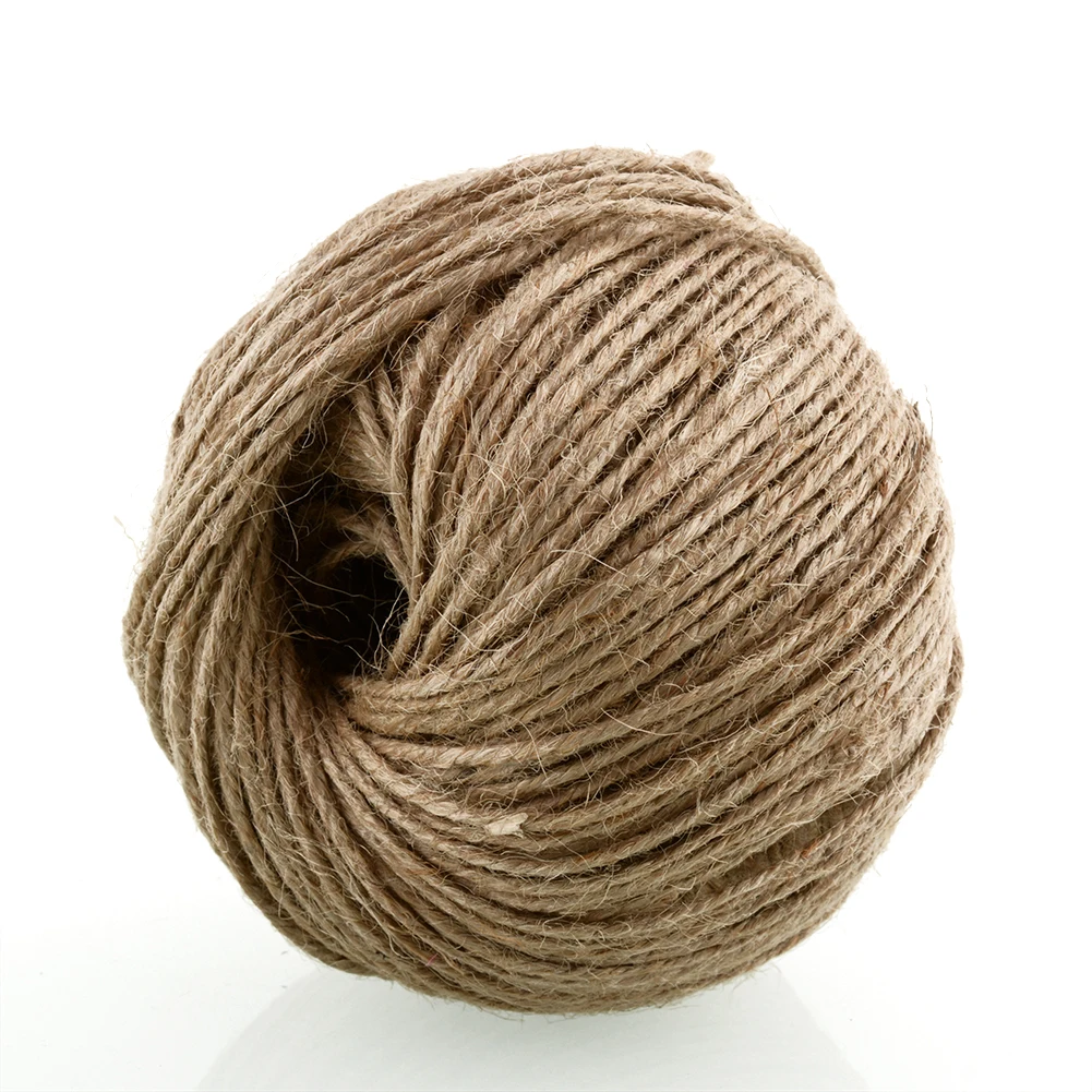 Hot New Soft 100M Natural Jute Twine 2mm Gift box String Rope Floral Craft Wedding Tags Wrap Decor Decoration Ornament