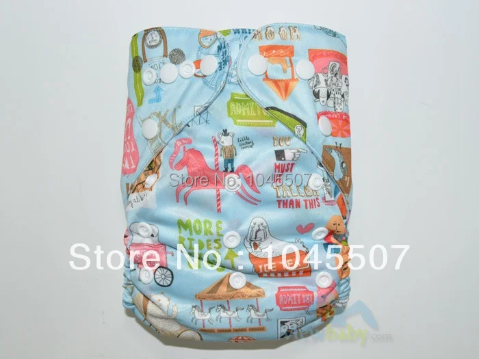 Pleasure Ground Print Cloth Diapers Baby Diapers Washable With One Insert FT66